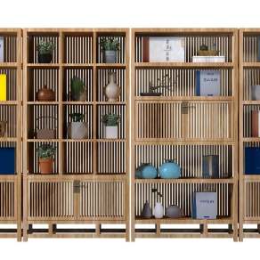 新中式博古架3D模型下载